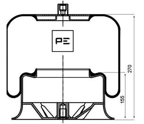 PE AUTOMOTIVE Pneimoatsperes spilvens, Pneimopiekare 084.112-71A